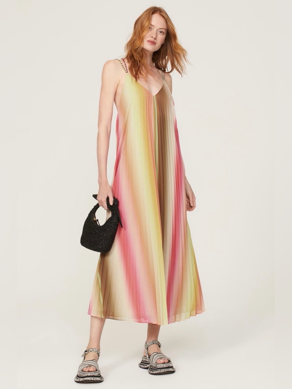 Scotch & Soda~Pleated V-Neck Tank Maxi Dress~Size 40 (US 10)~$298~